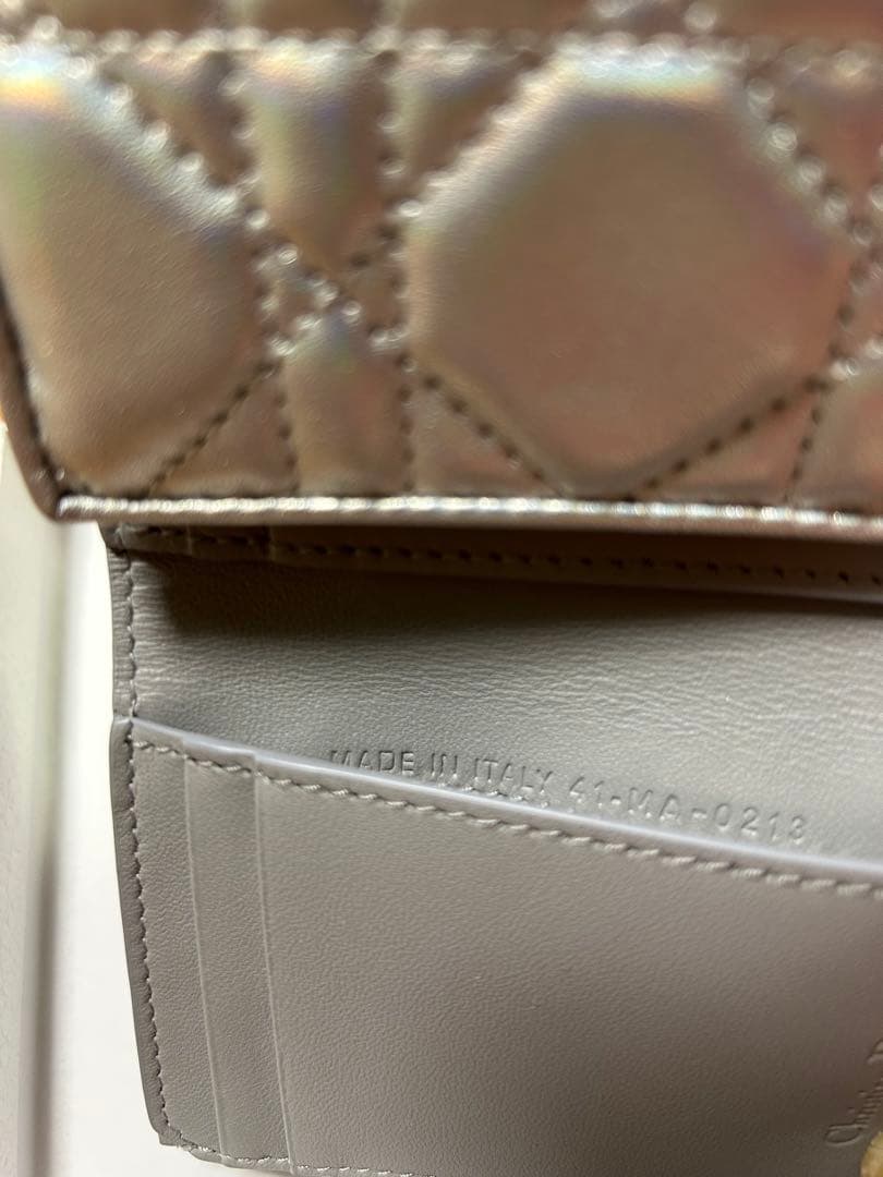Dior シルバー 三つ折り財布
