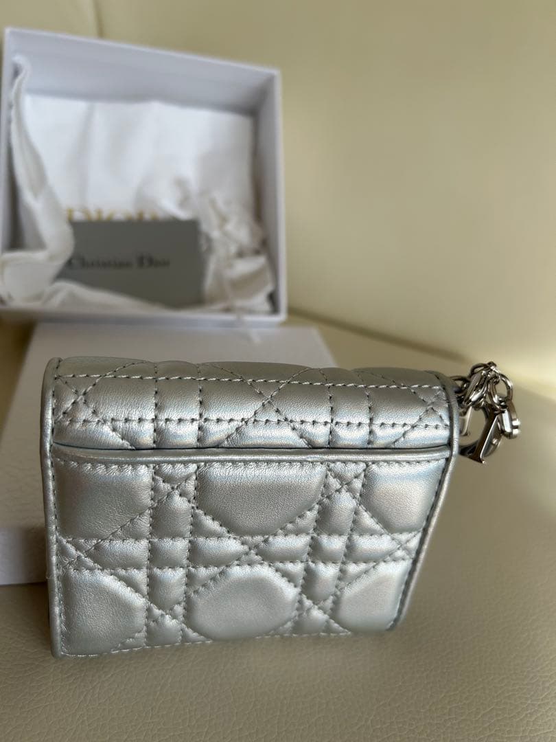 Dior シルバー 三つ折り財布