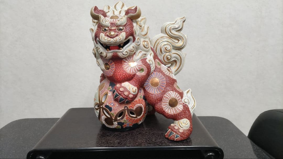 九谷焼　玉乗り獅子　狛犬　シーサー　工芸品