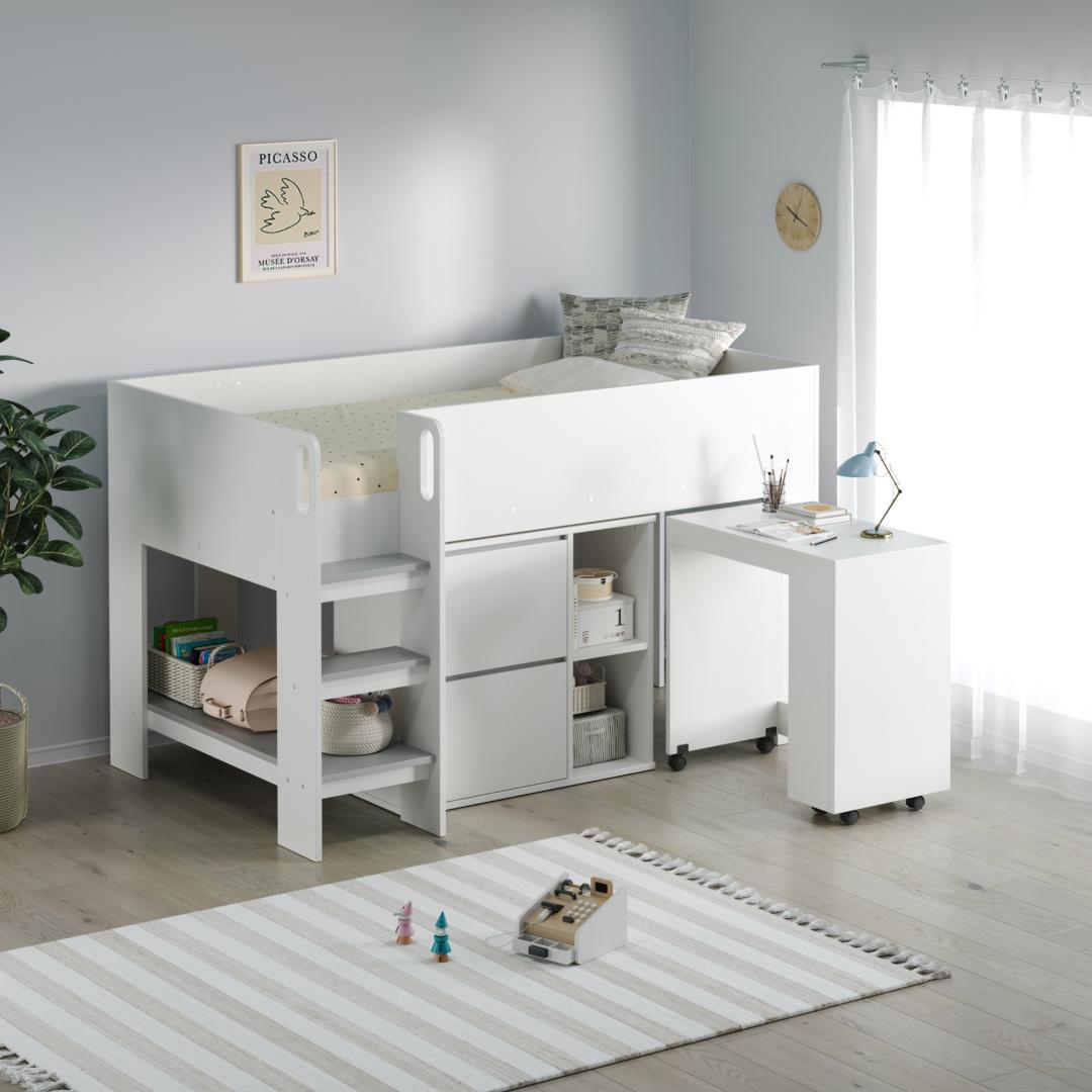 システムベッド 3点セット 分離可能 高さ120cm シングル ロータイプ