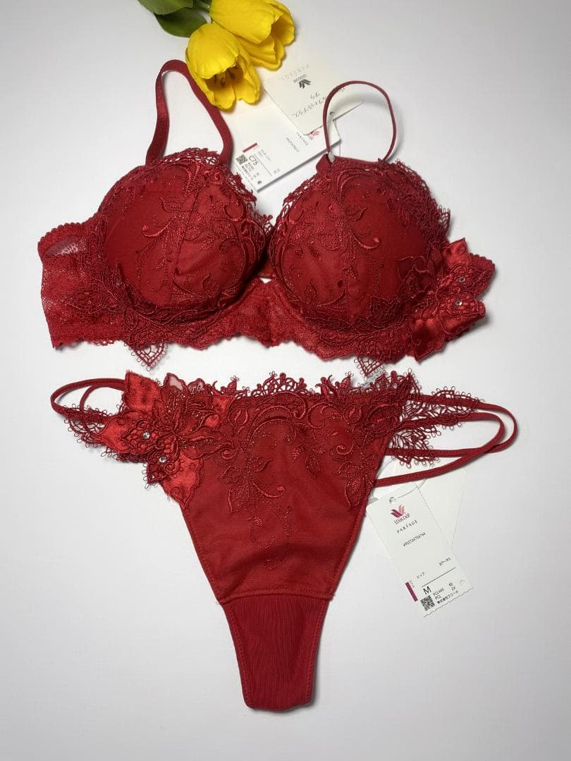 ❤️Wacoal❤️パルファージュ40S ブラジャーC75 TバックショーツM