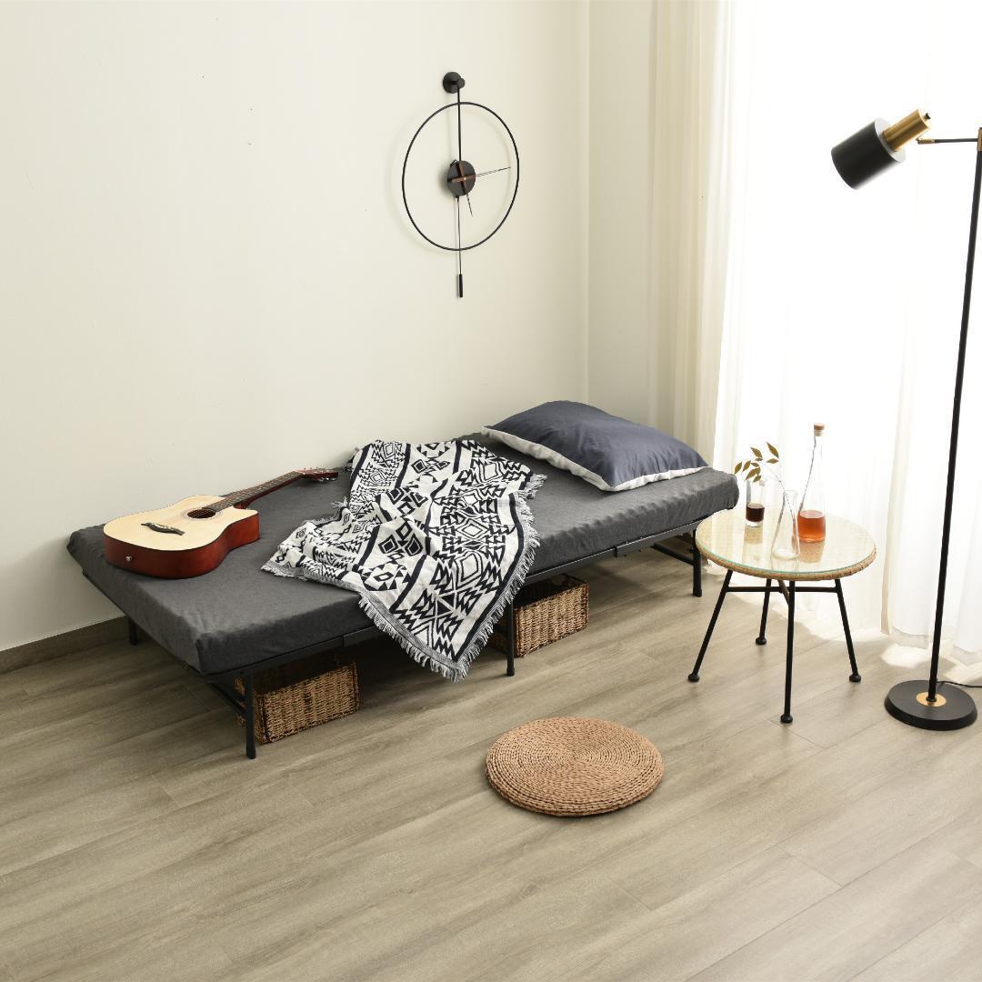 パイプベッド折りたたみベッドシングル 組立簡単 下収納 シングルベッド収納通気性