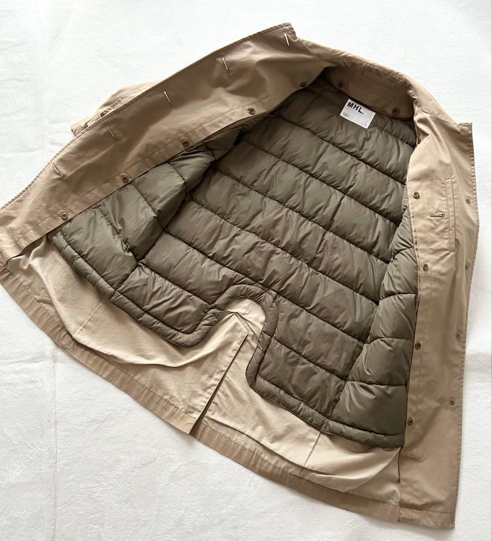 MHL. ダウンライナー付き コットンステンカラーコート 0