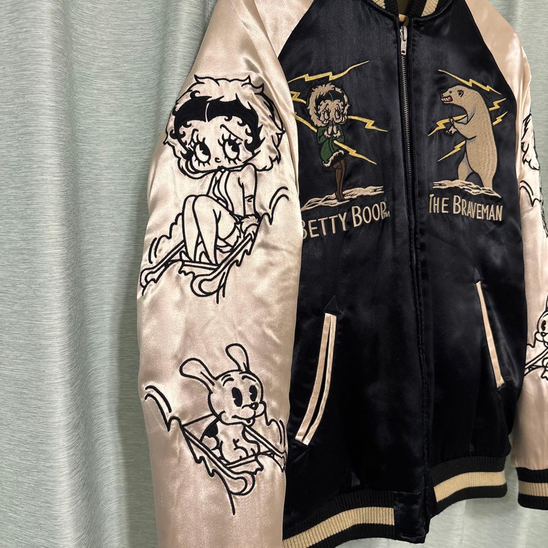 の*の様 美品！Betty Boop x BRAVE-MAN スカジャン　リバー