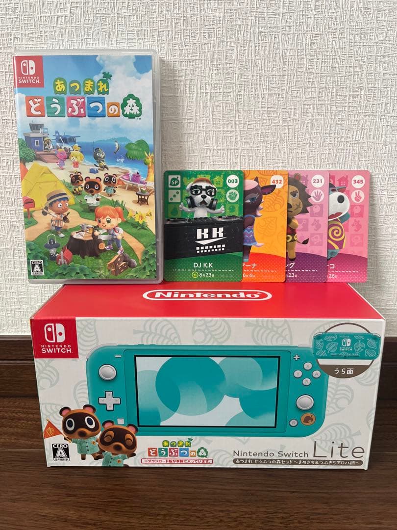 【美品】どうぶつの森限定Nintendo Switch Lite＆ソフト、カード