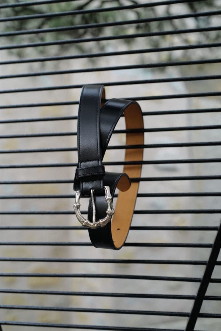 小物 rosaria product Bamboo Buckle Belt black