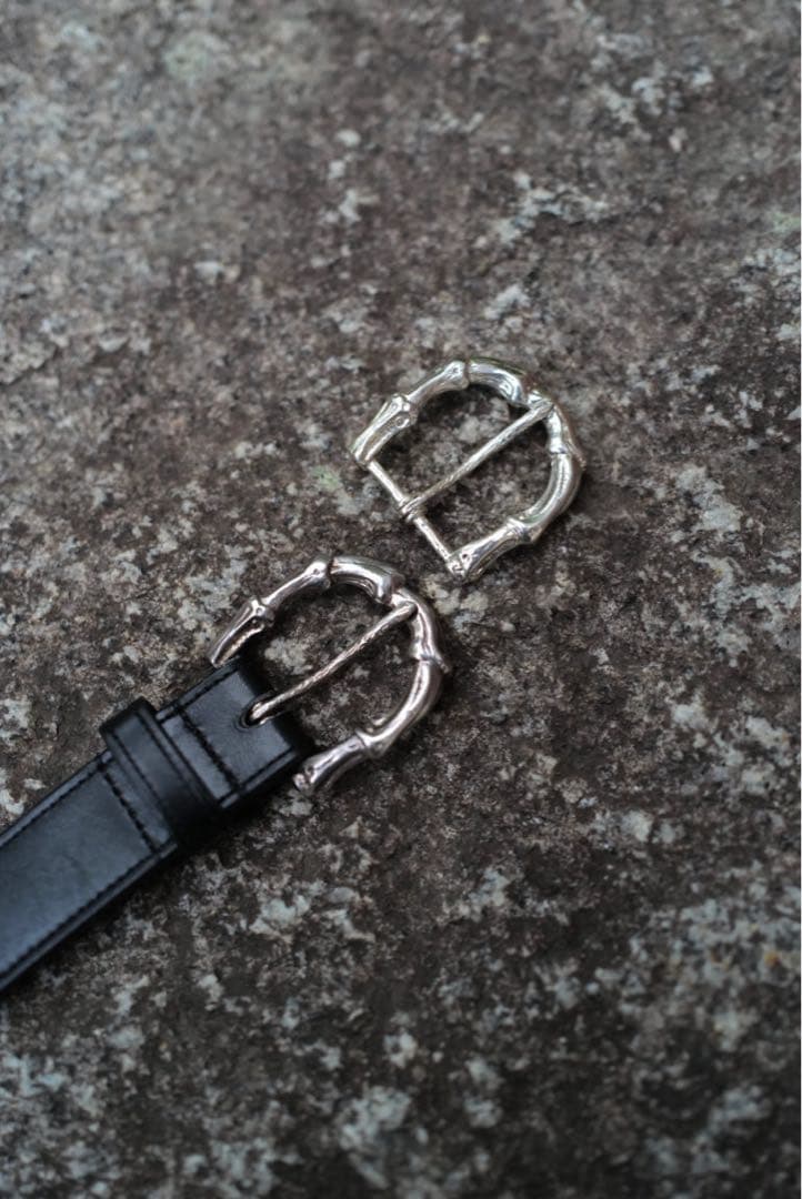小物 rosaria product Bamboo Buckle Belt black