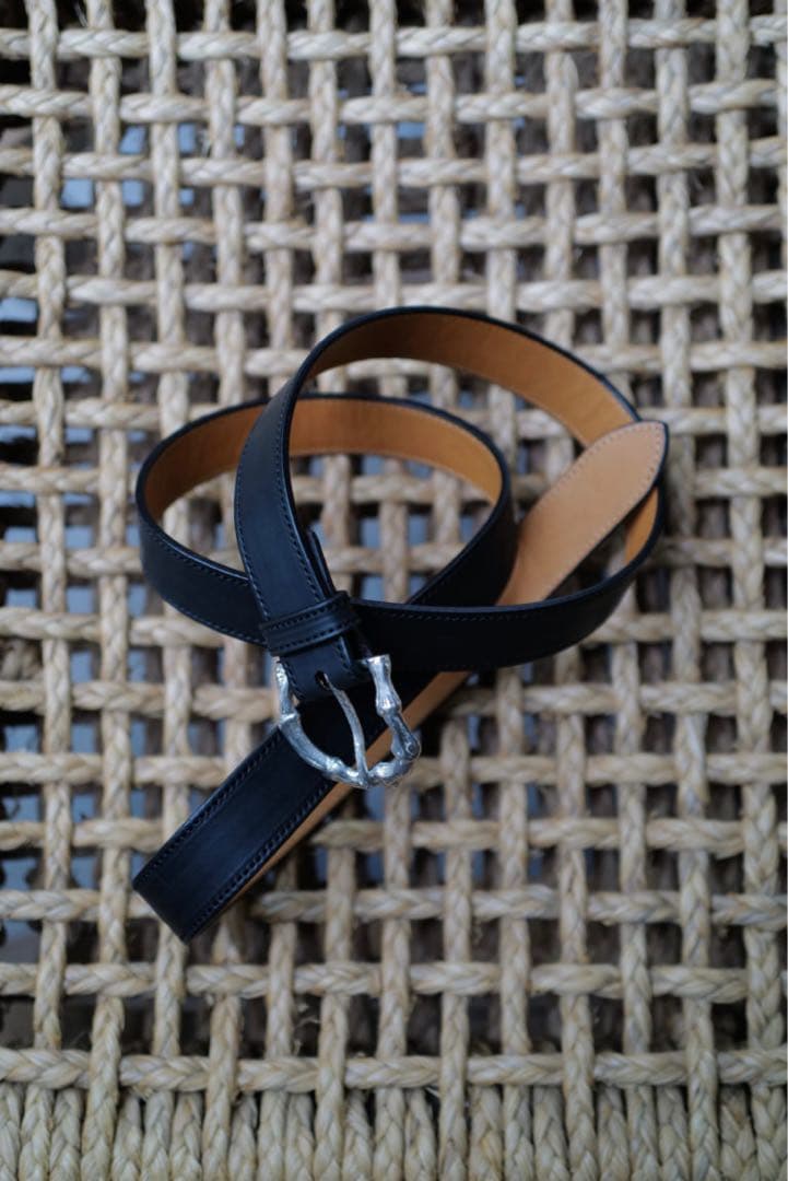 小物 rosaria product Bamboo Buckle Belt black