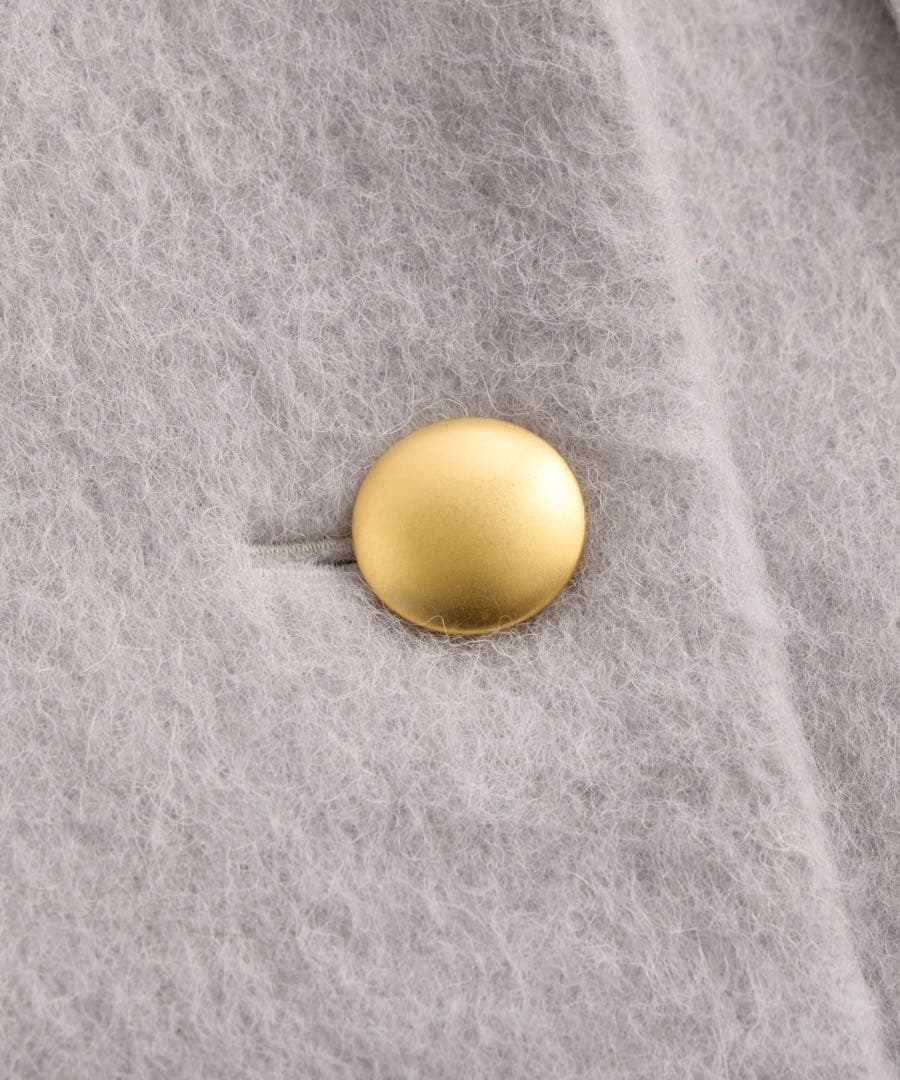 新品　La boutique BonBon ヘアリーシャギージャケット　グレー