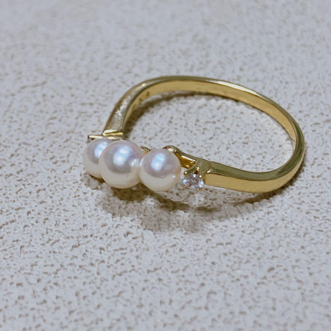 ミキモト k18 パールとダイヤモンド