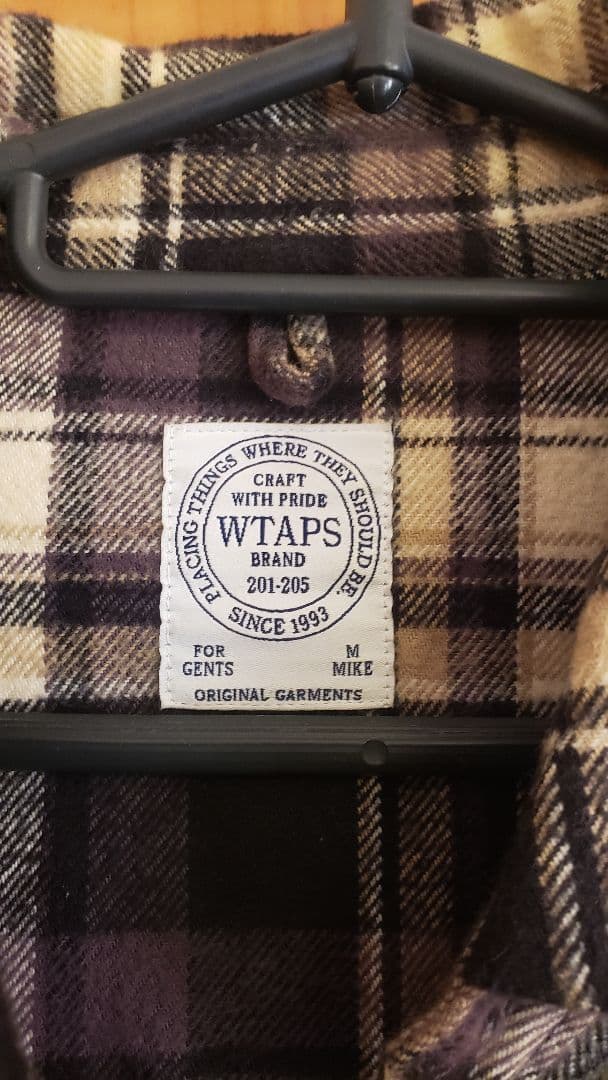 WTAPS チェック柄 長袖シャツ Mサイズ 古着