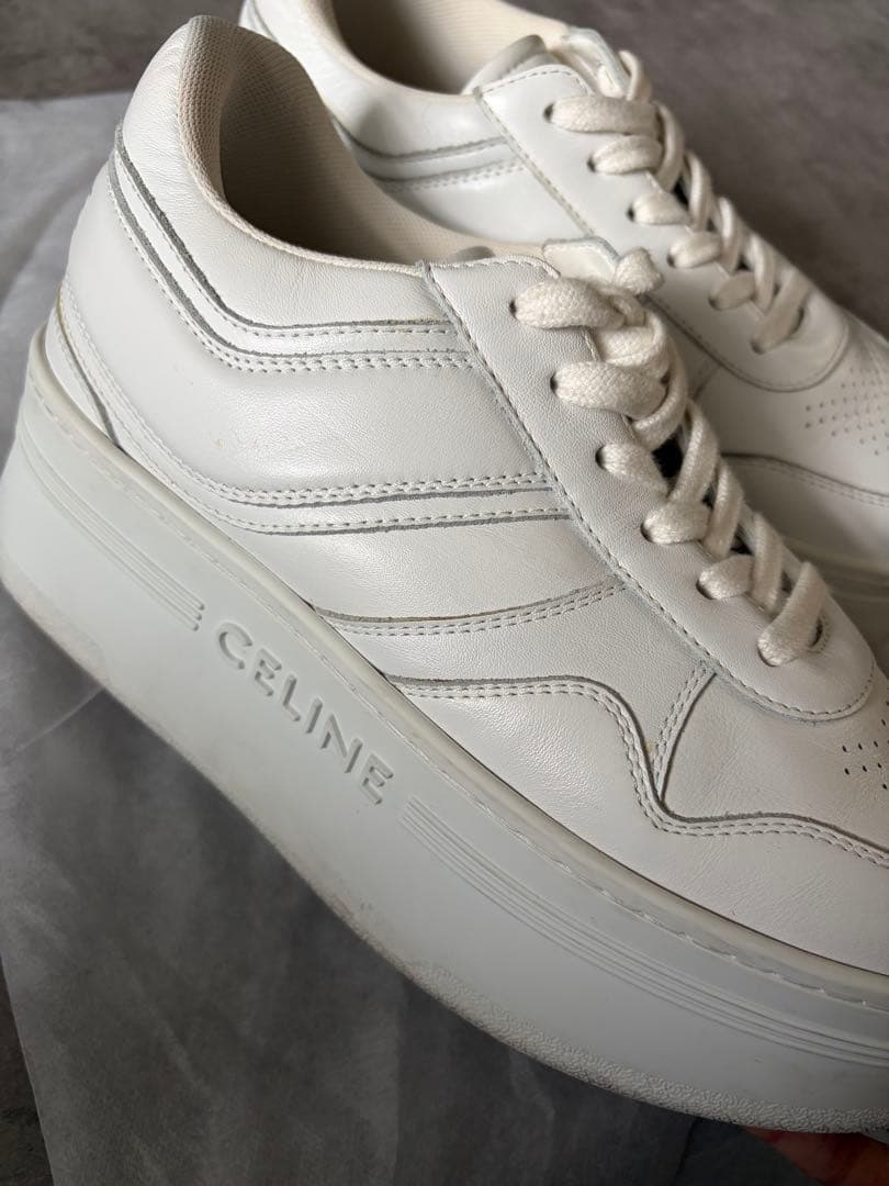 【即日配送♪】CELINE セリーヌ ブロックスニーカー ホワイト　38