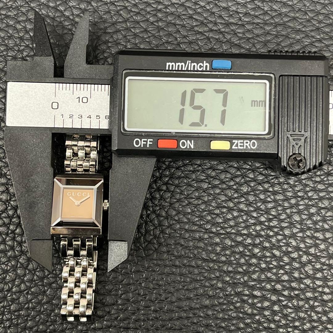 (B122512) GUCCI Gフレーム 128.5 腕時計 箱付き クォーツ