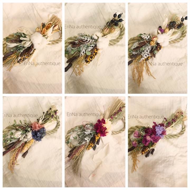 55 しめ縄 しめ飾り 正月飾り ドライフラワー スワッグ インテリア 雑貨