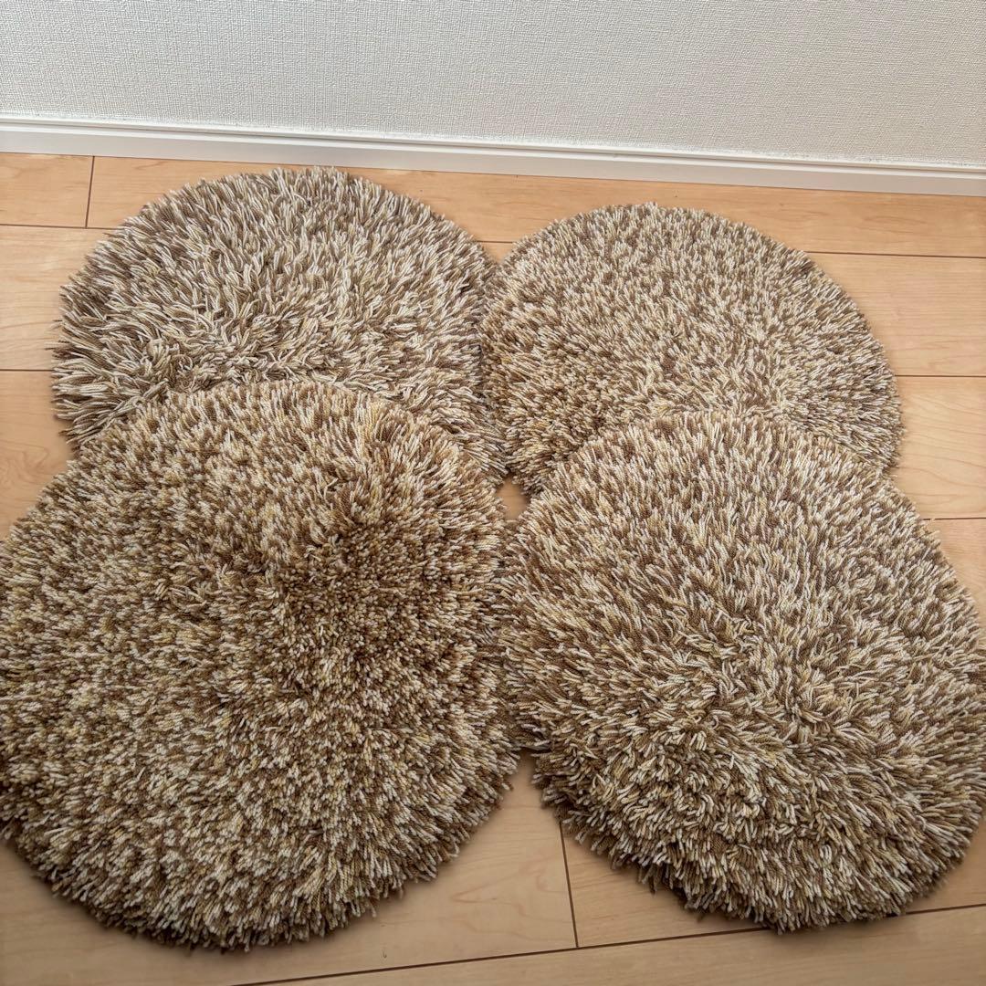 Pelto チェアパッド　ベージュ4枚セット