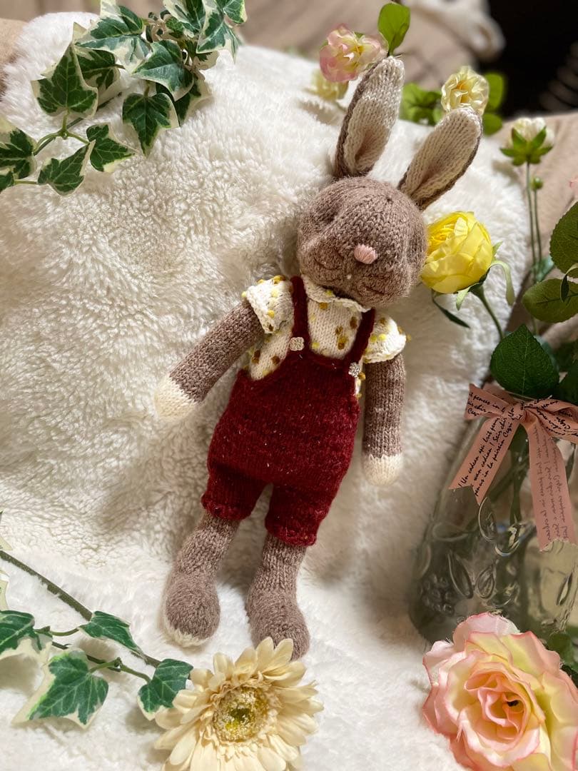 かわいい　編みうさぎ