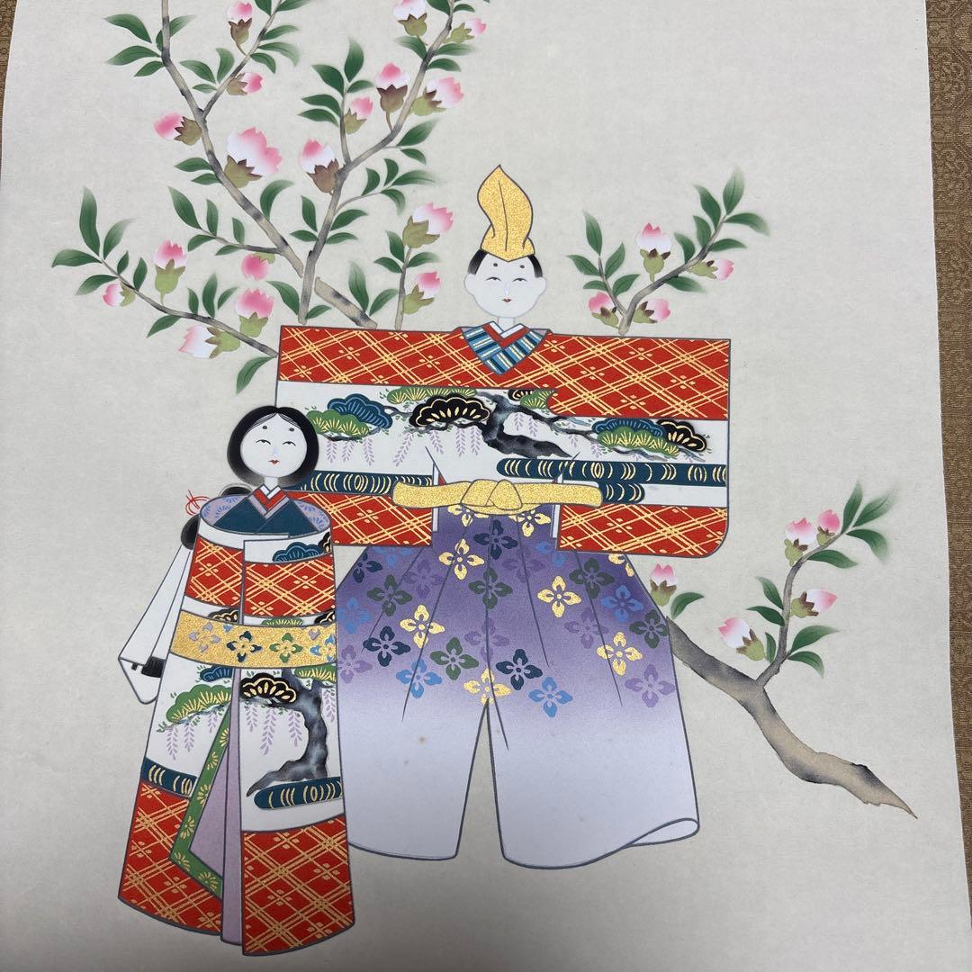 掛け軸　お雛様　桐箱入り
