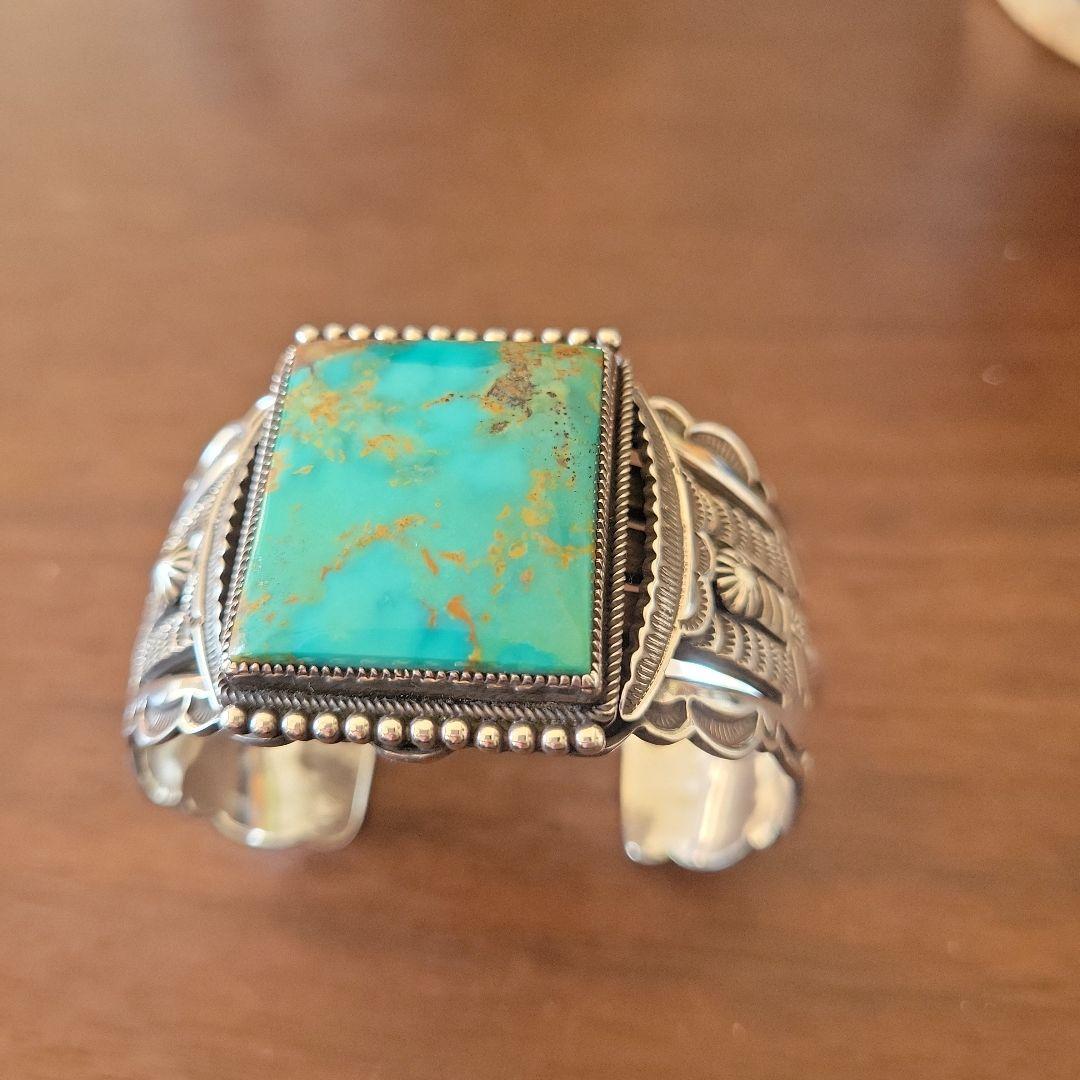 ガ*ト様 Aaron Toadlena ターコイズバングル　インディアンジュエリ