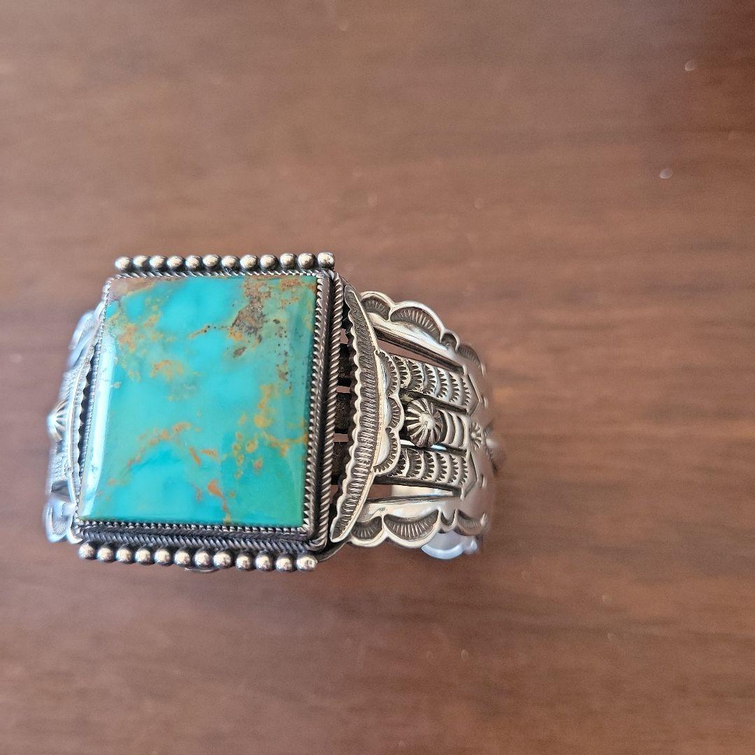ガ*ト様 Aaron Toadlena ターコイズバングル　インディアンジュエリ