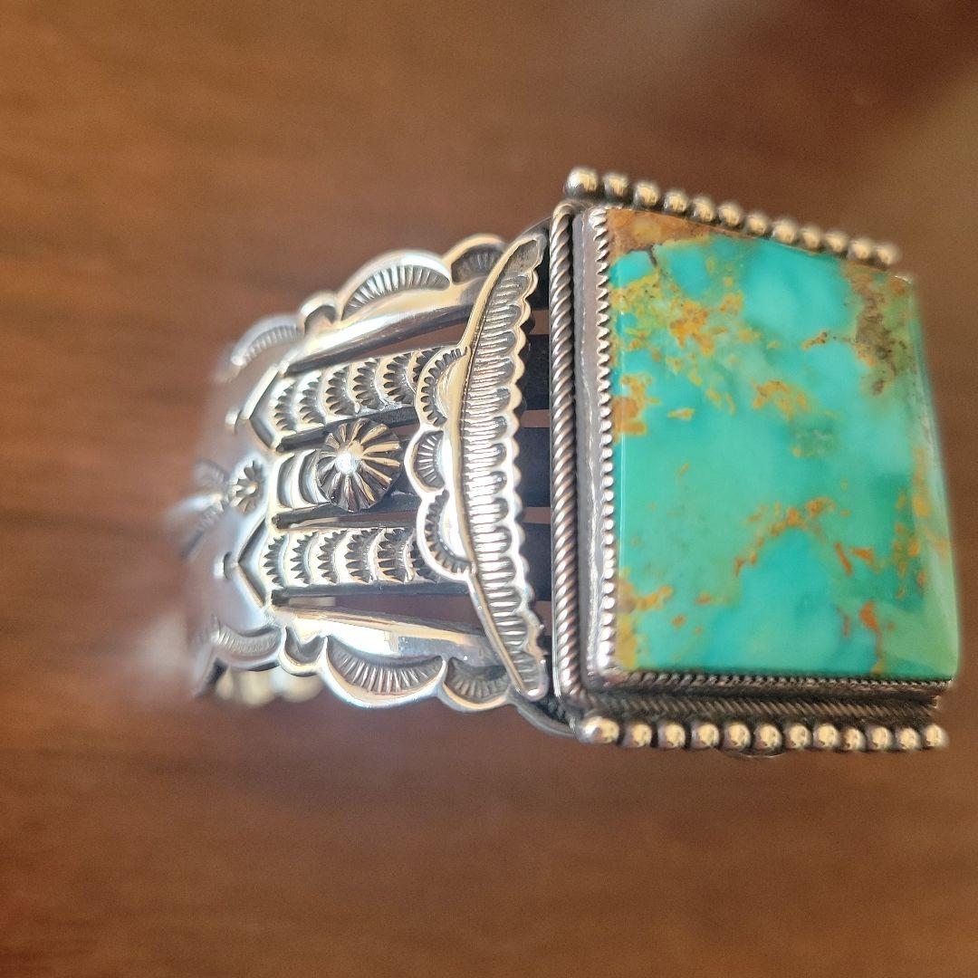 ガ*ト様 Aaron Toadlena ターコイズバングル　インディアンジュエリ