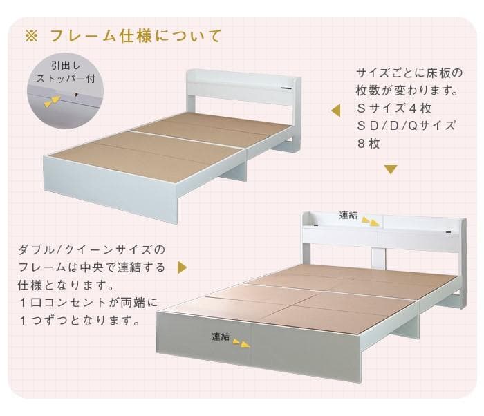 【セミダブル　ブラック】シンプルでスタイリッシュなベッド＜フレームのみ＞