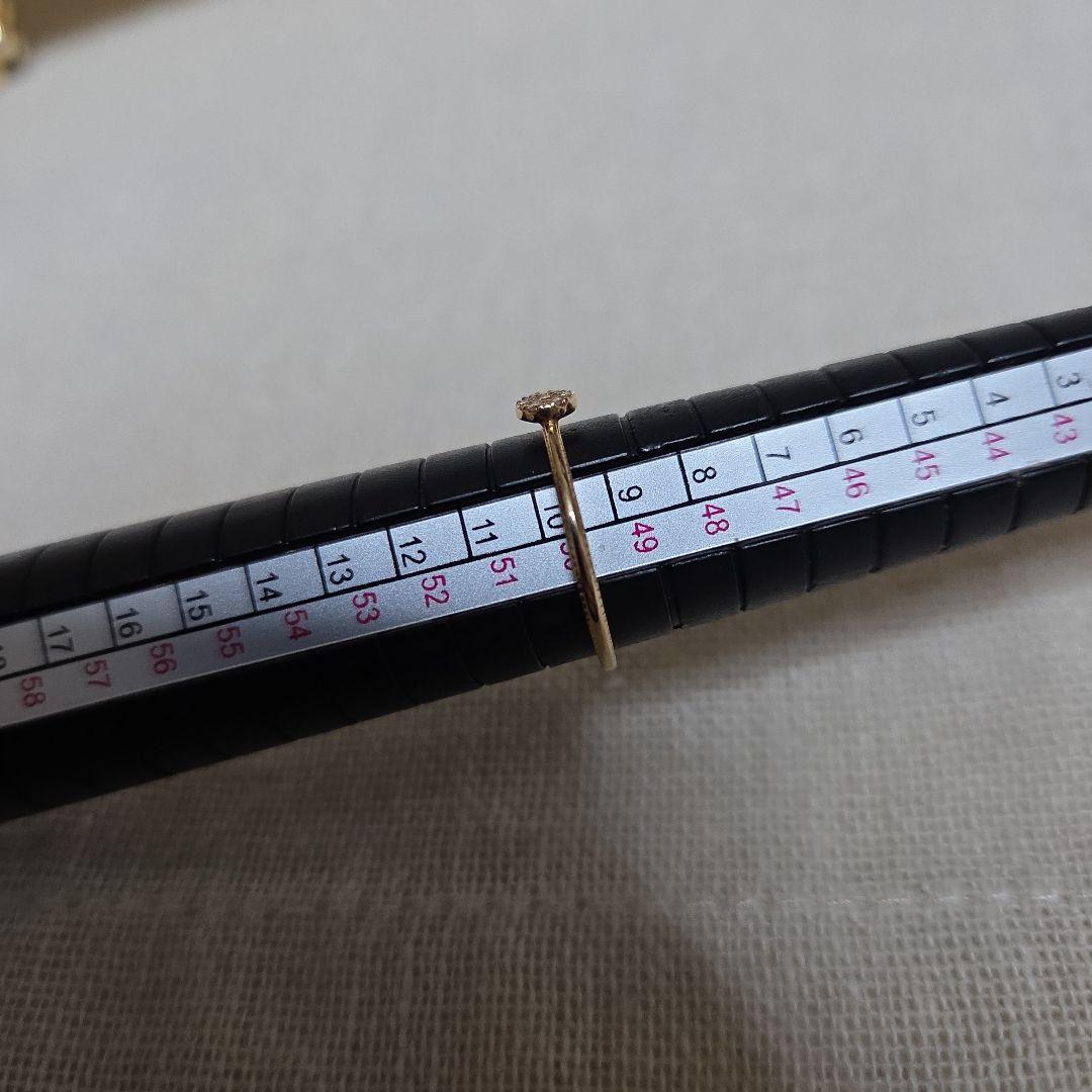 agete K10YG シャンデリア リング ダイヤ