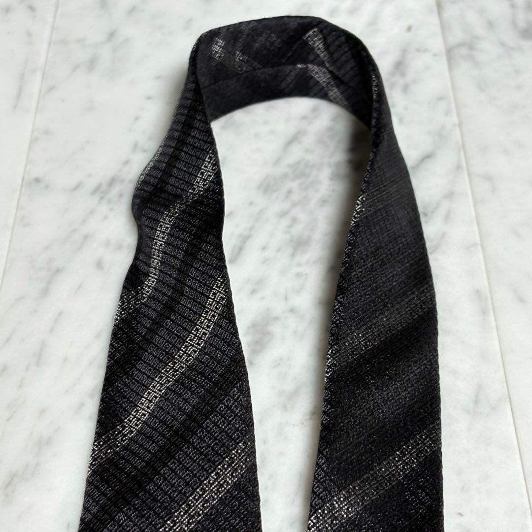 GIVENCHY ネクタイ ブラック ストライプ ロゴ柄 4Gロゴ