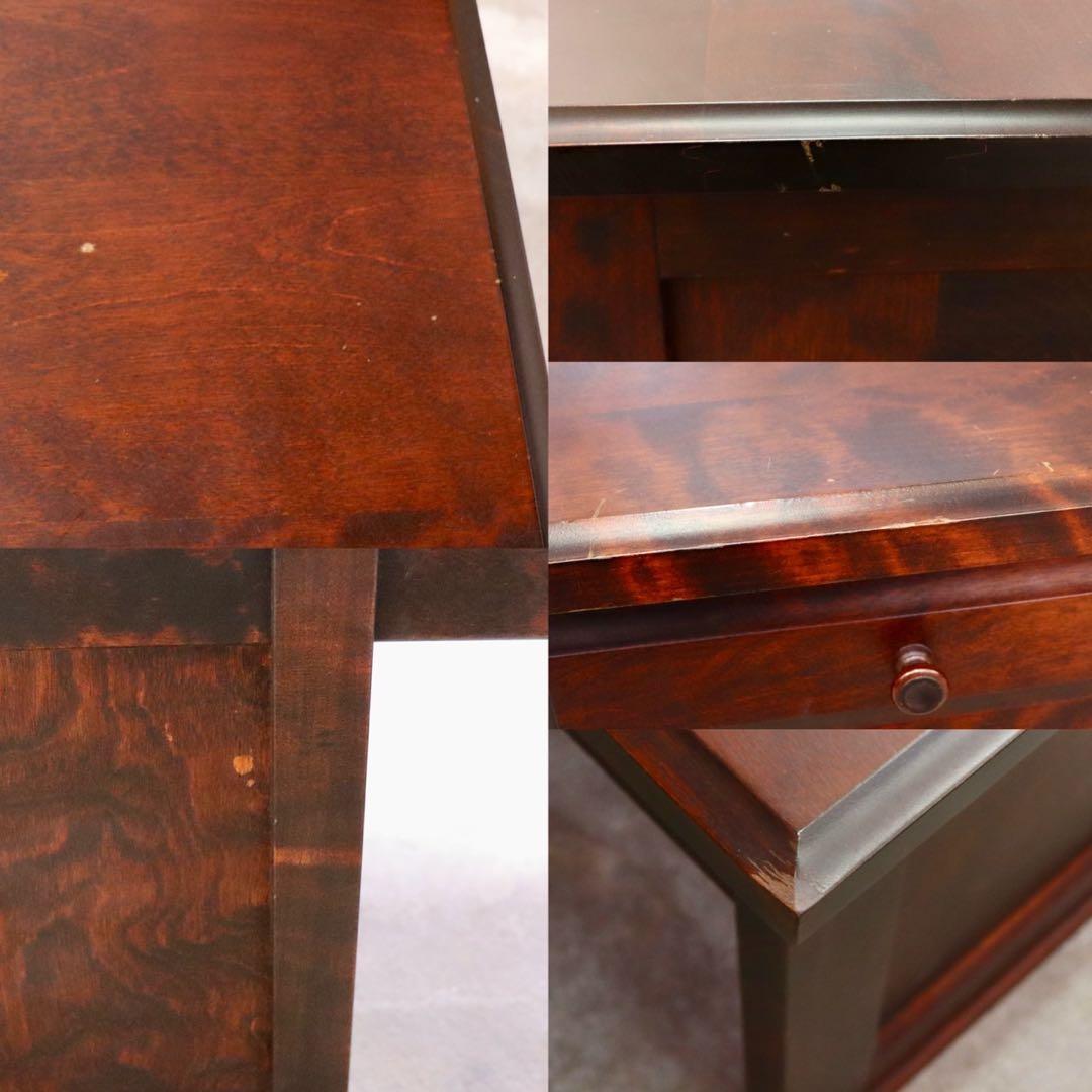 GMIS75○北海道民芸家具 文机 樺材 レトロ アンティーク 和家具 飛騨