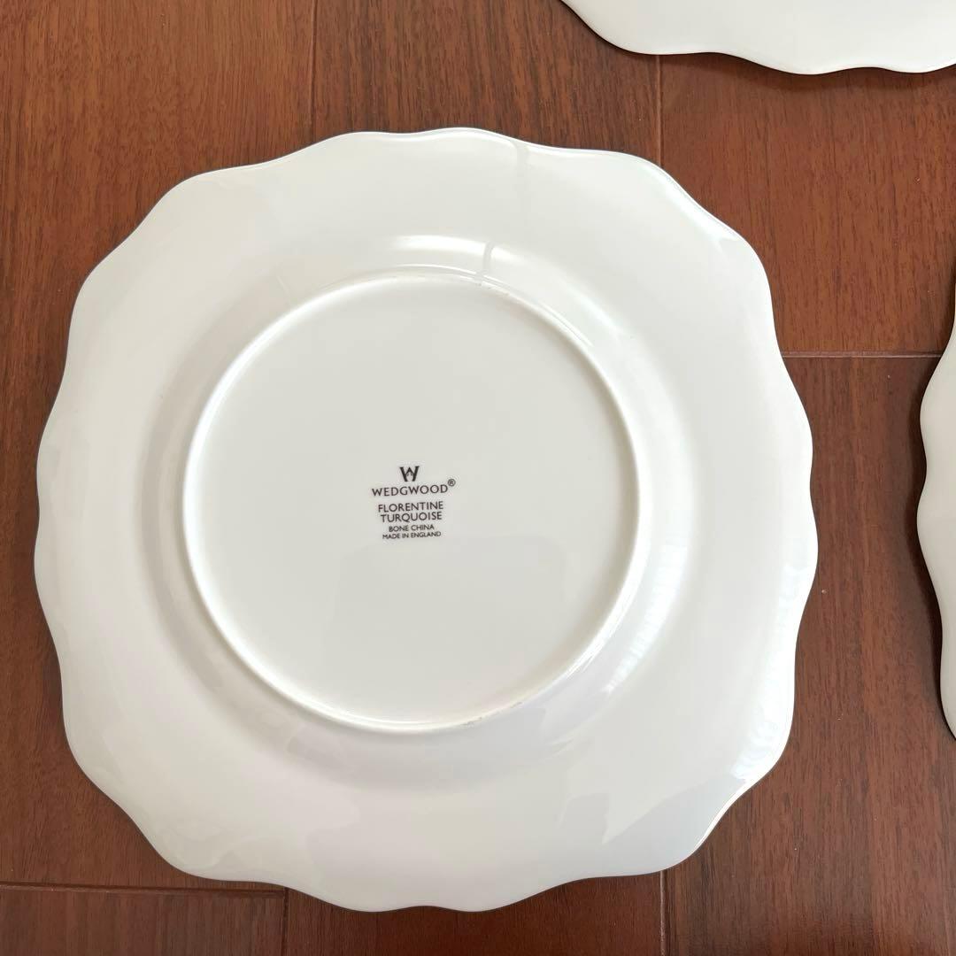 ナンタケットウェッジウッド フロレンティーン スクエア プレート3枚セット