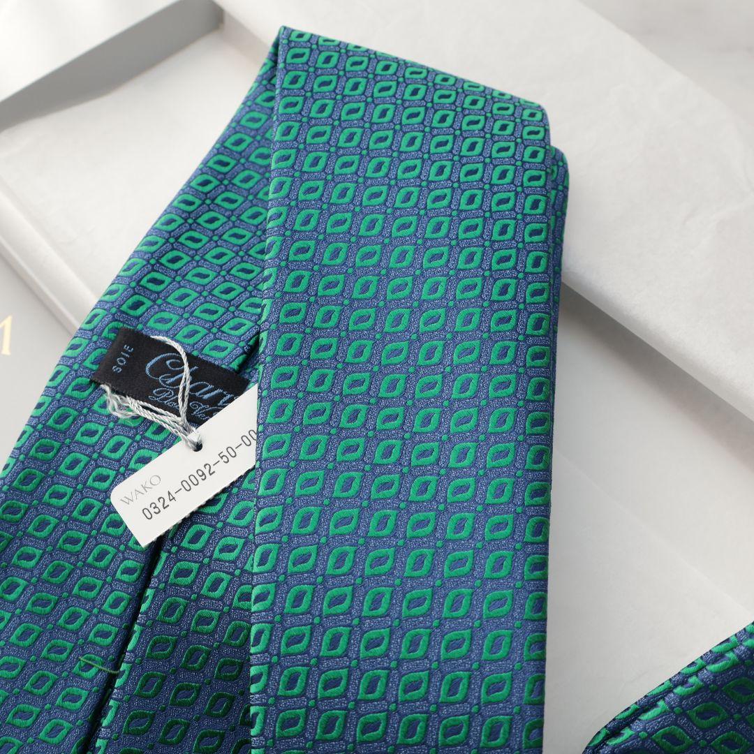 未使用 シャルベ WAKO シルク ネクタイ 銀座 和光 フランス製