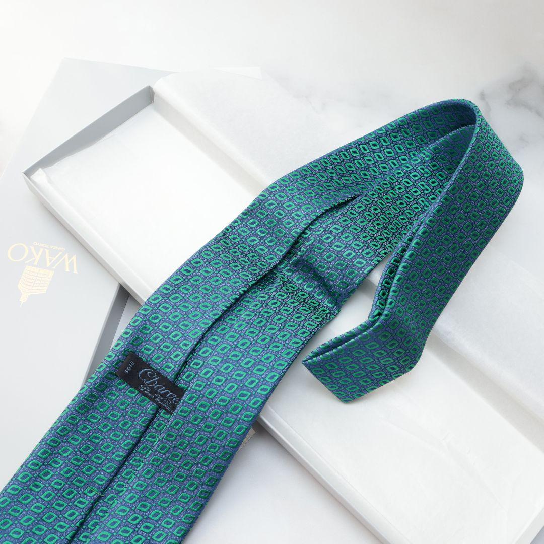 未使用 シャルベ WAKO シルク ネクタイ 銀座 和光 フランス製