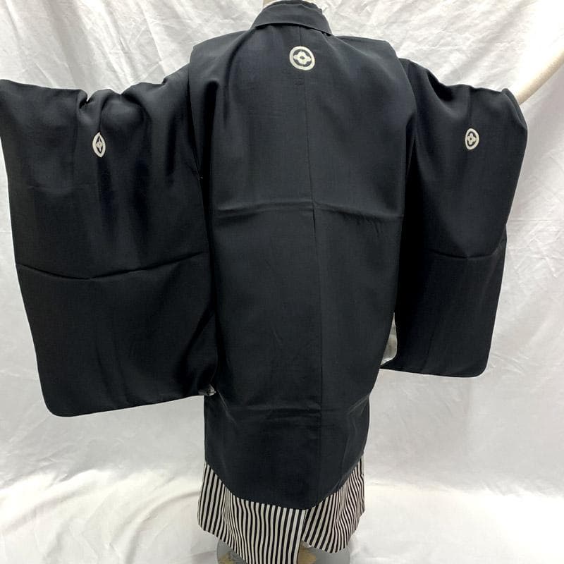 504ab41■七五三 五歳 男児 着物&羽織&袴&角帯 五つ紋■状態良好