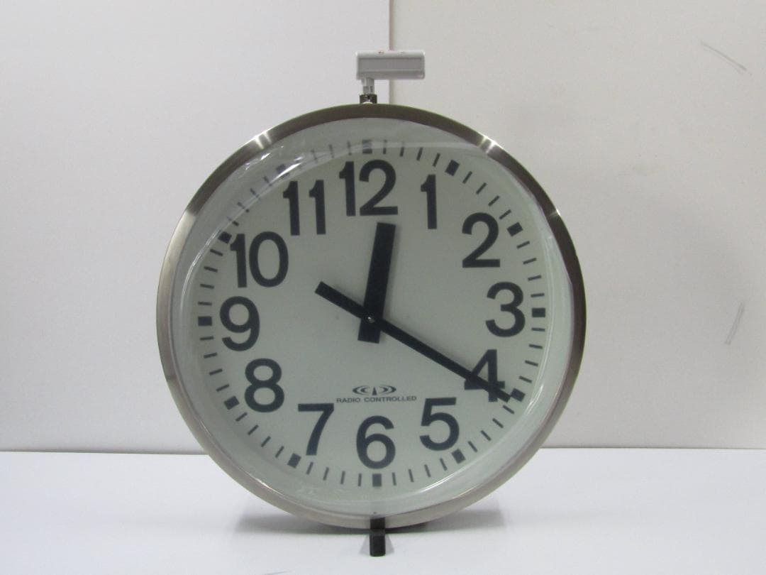 【展示品】リズム時計 屋外用電波時計 エリア700N 4MY698-A19