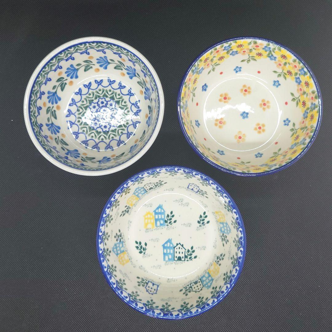 ツェラミカ　ポーリッシュポタリー　ボウル　12cm×3種セット