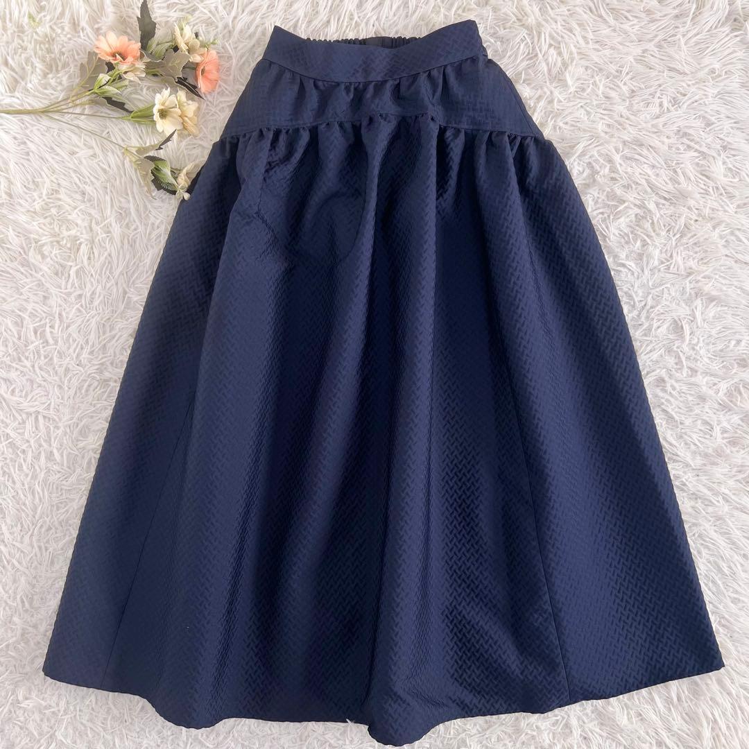 SHE Tokyo シートーキョー Suzy navy ジャガード スカート