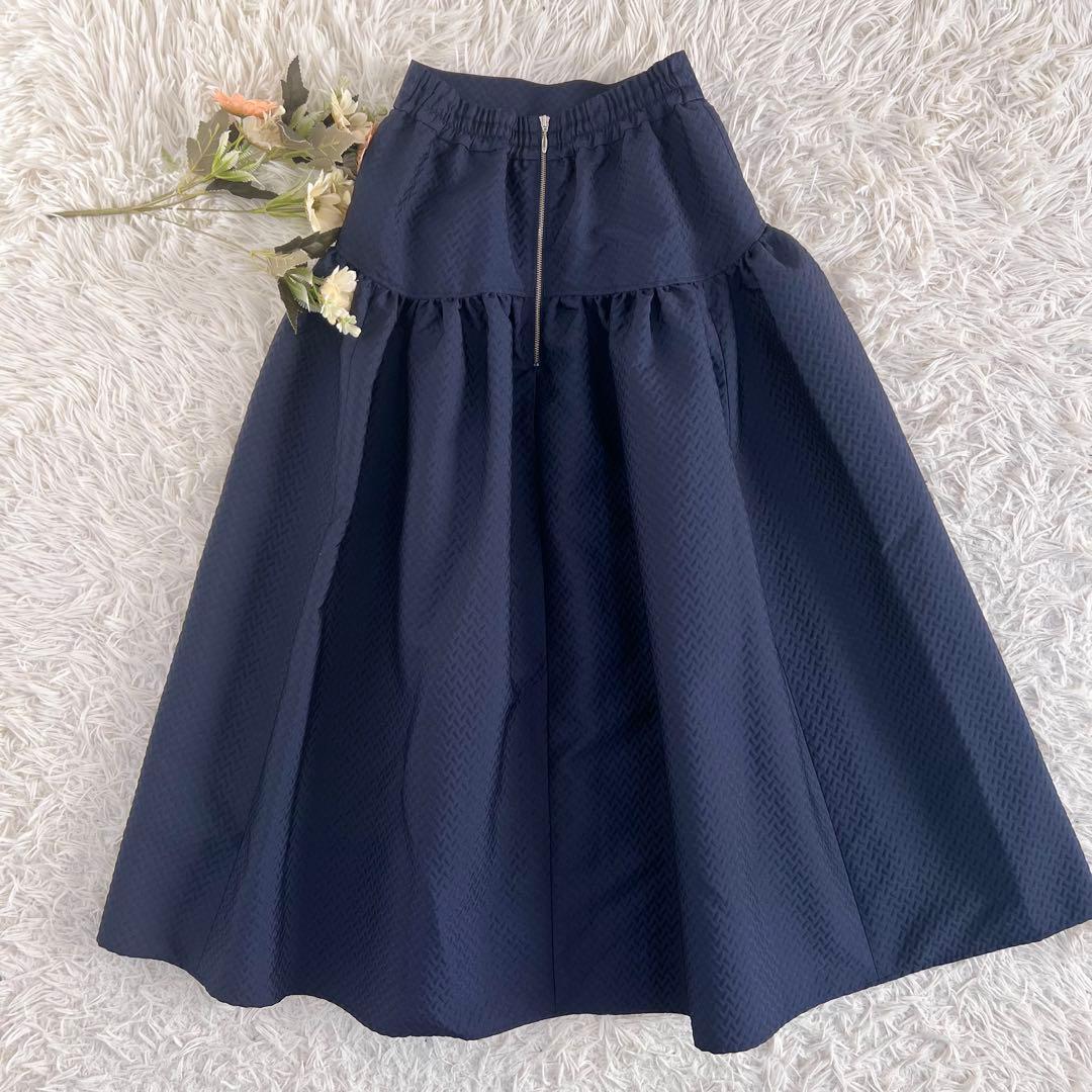 SHE Tokyo シートーキョー Suzy navy ジャガード スカート