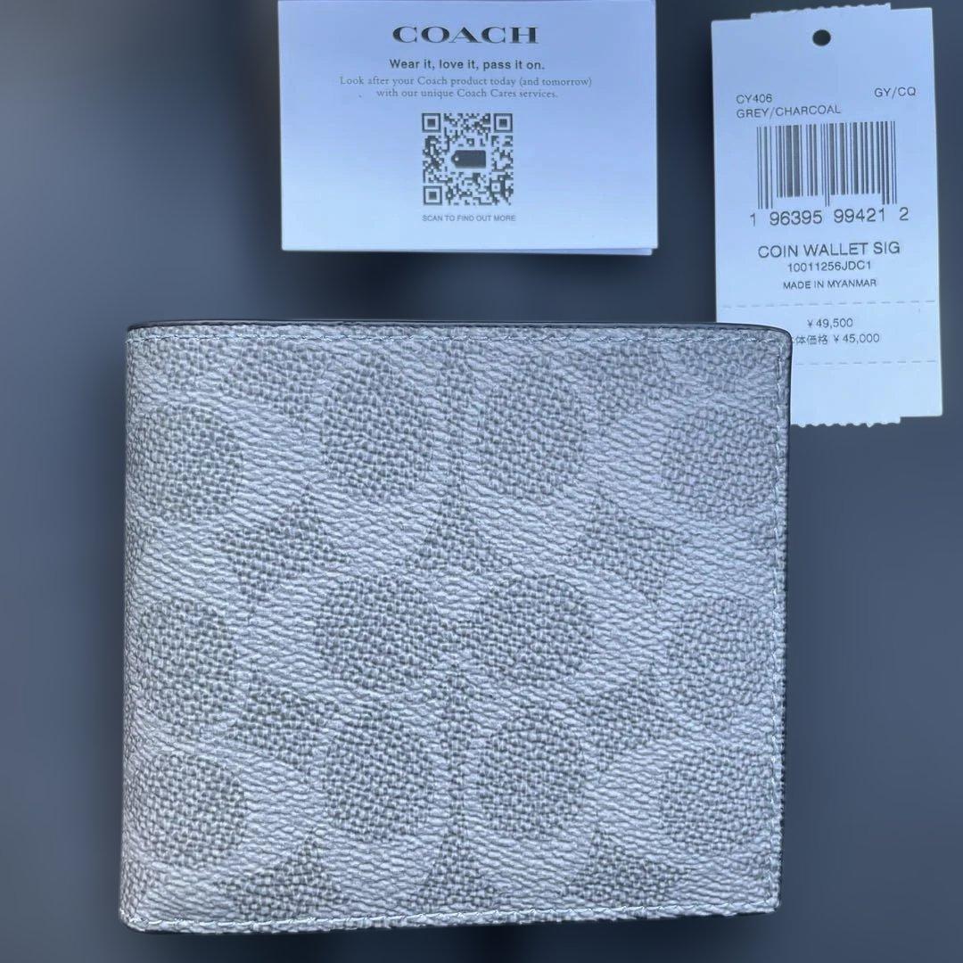 YUYA　　新品未使用　定価49,500円　COACH ライトグレー