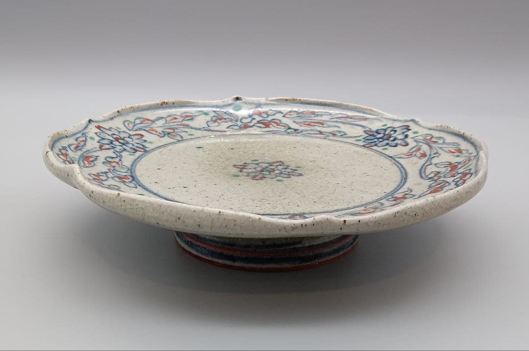 イムサエム 高台皿 器 色絵 現代作家 B