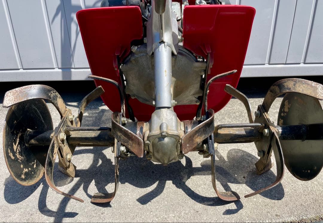 HONDAこまめF220 農用トラクター歩行型+ブルー溝浚器畝立てアタッチメント