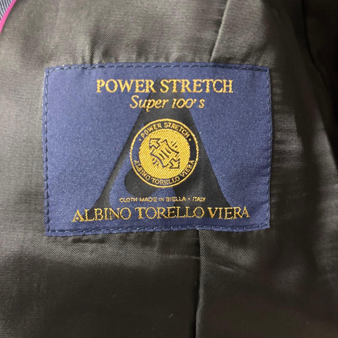 洋服の青山 HILTON スーツ3点セット 丈長め ワイドパンツ ネイビー 青