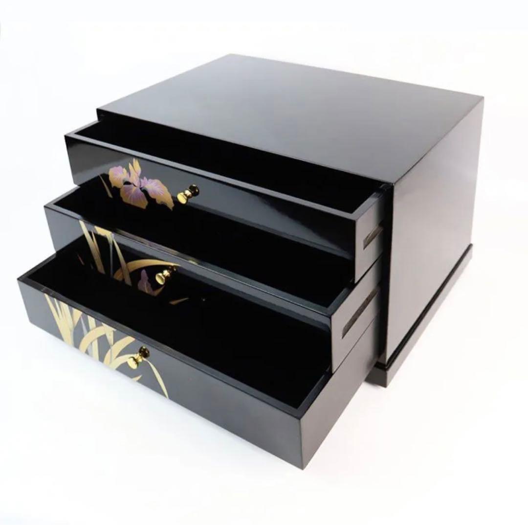 新品未使用⭐︎ 紀州のぬりもの　創作漆器　三つ引きタンス