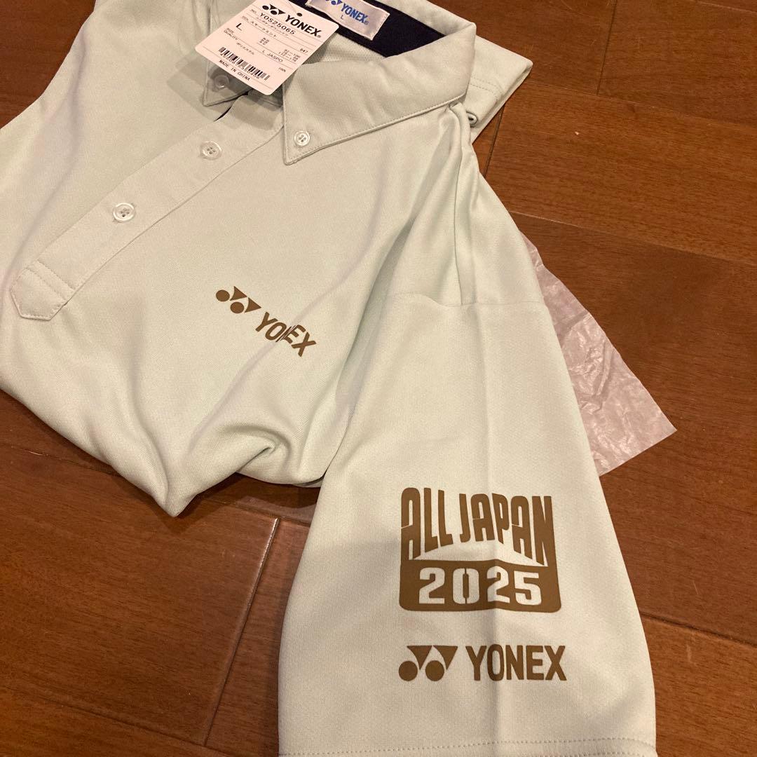 YONEX 2025インターハイ限定 ユニボタンダウンシャツ スモークミント L