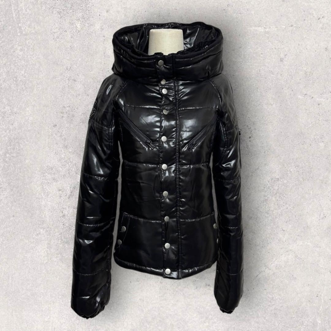 00s Y2K 平成 puff jacket bono black 短丈