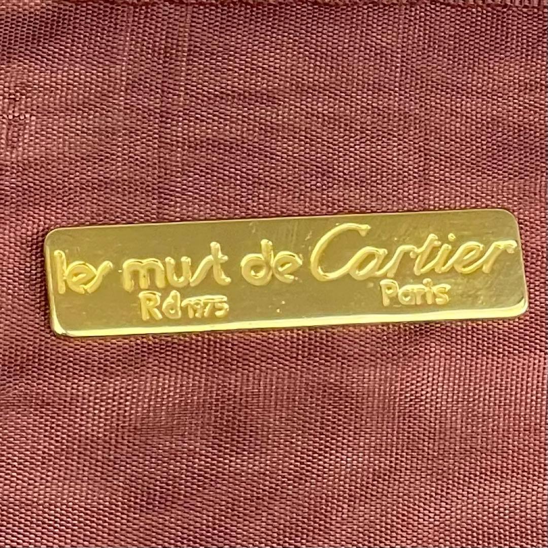 カルティエ マストライン レザー 2way トランクケース バッグ ボルドー
