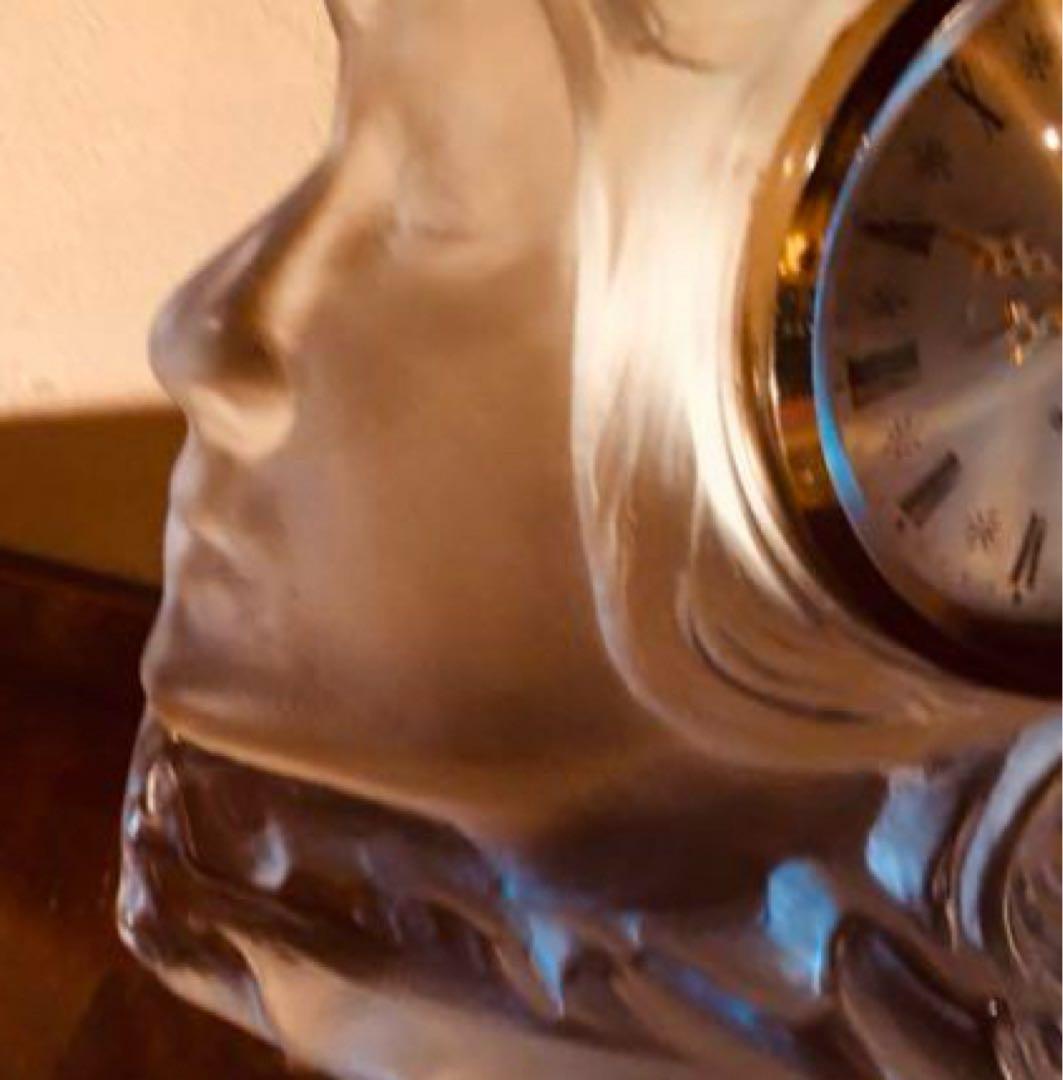 湯布院アンティークJUNGHANS/ユンハンス 女神 置時計ドイツ製 ガラス