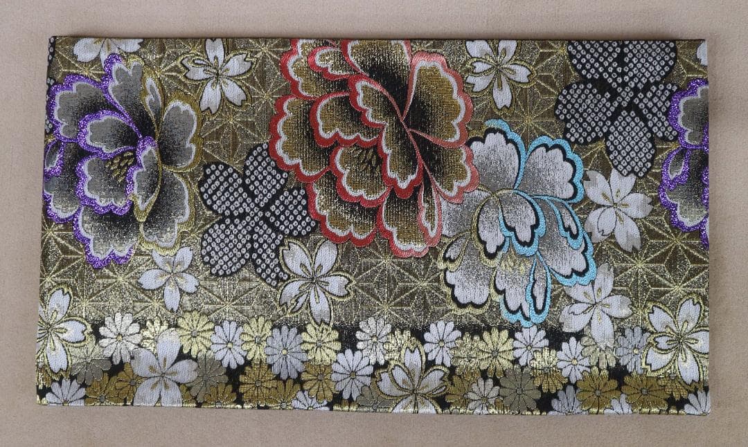 ブルー振袖（正絹）・六通袋帯（正絹）・長襦袢（合繊）三点セット 【美品】Sサイズ