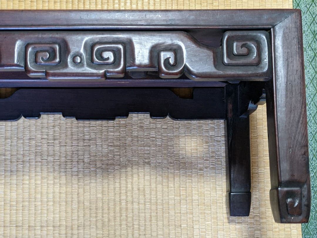 ⭐️中国 清時代 古玩 古美術 古家具 唐木透かし彫り花台 椅子 美術品 骨董品