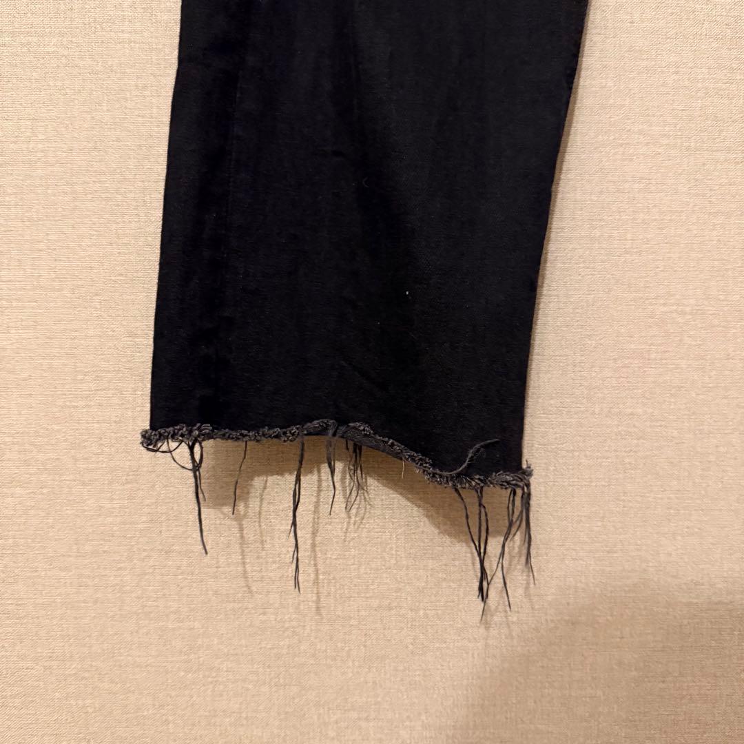 【美品】YANUK ヤヌーク ボーイズストレートデニム LEA レア ブラック