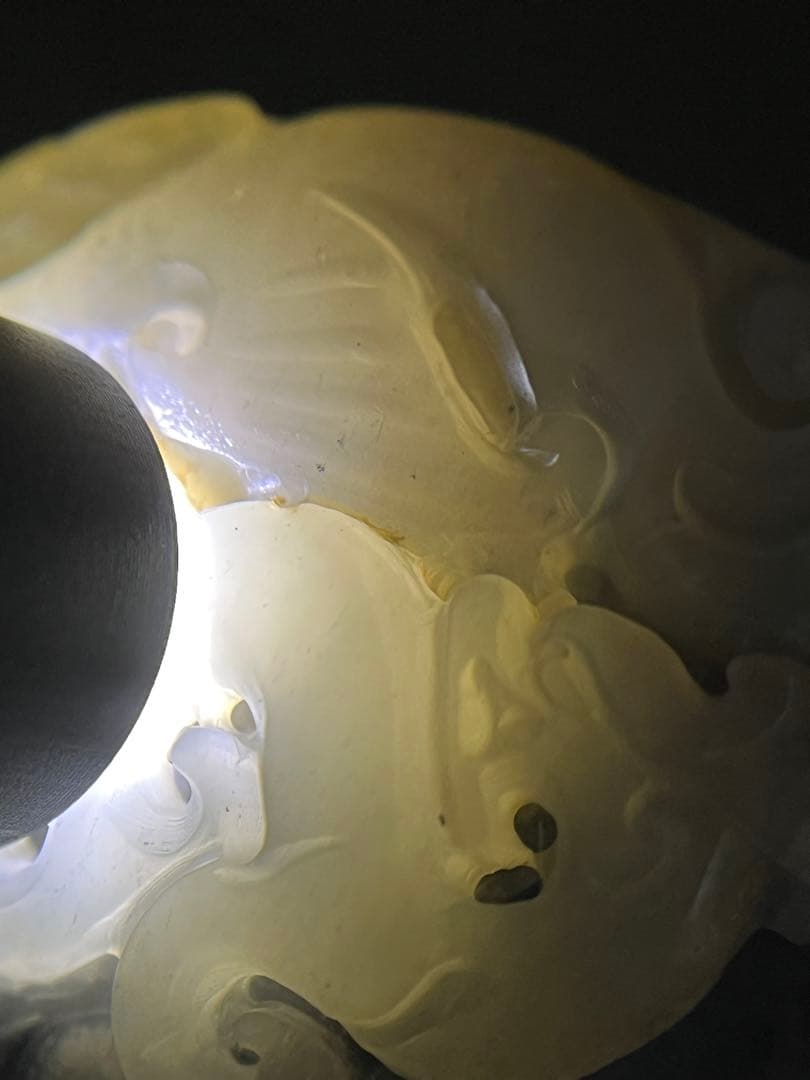 高品質！和田玉★青花籽料の置物、ストラップにも！証明書付き