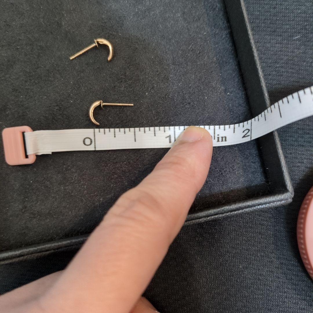 k18pg（ピンクゴールド）フープ風ピアス